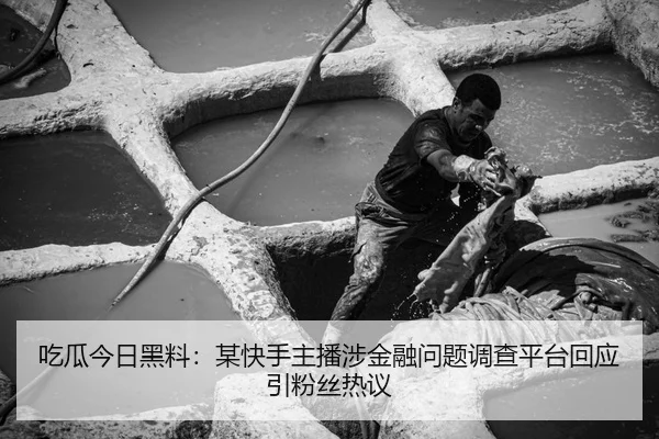 吃瓜今日黑料：某快手主播涉金融问题调查平台回应引粉丝热议